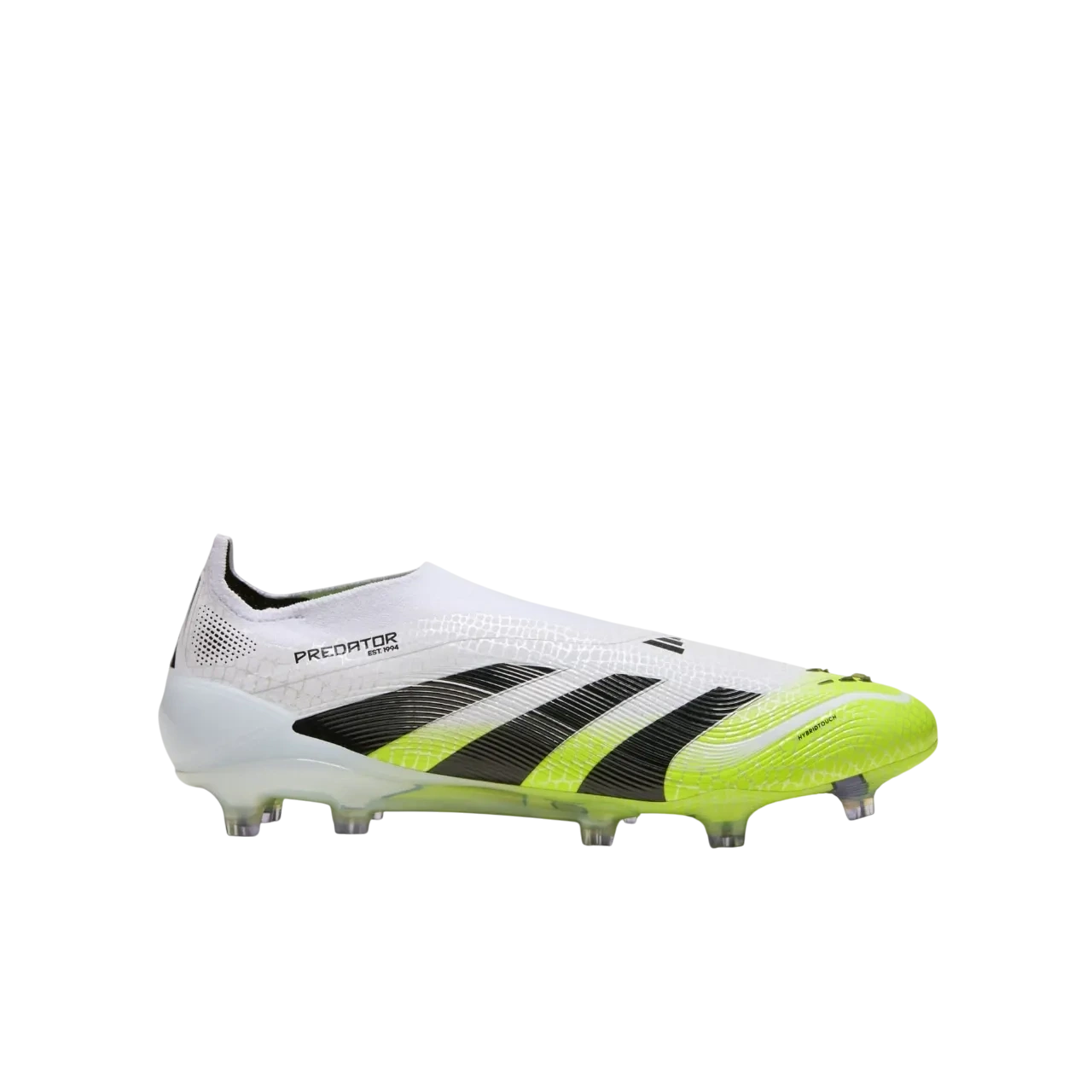 Adidas Predator Elite Laceless Firm Ground Boots Cloud White / Core Black / Lucid Lemon Size 40