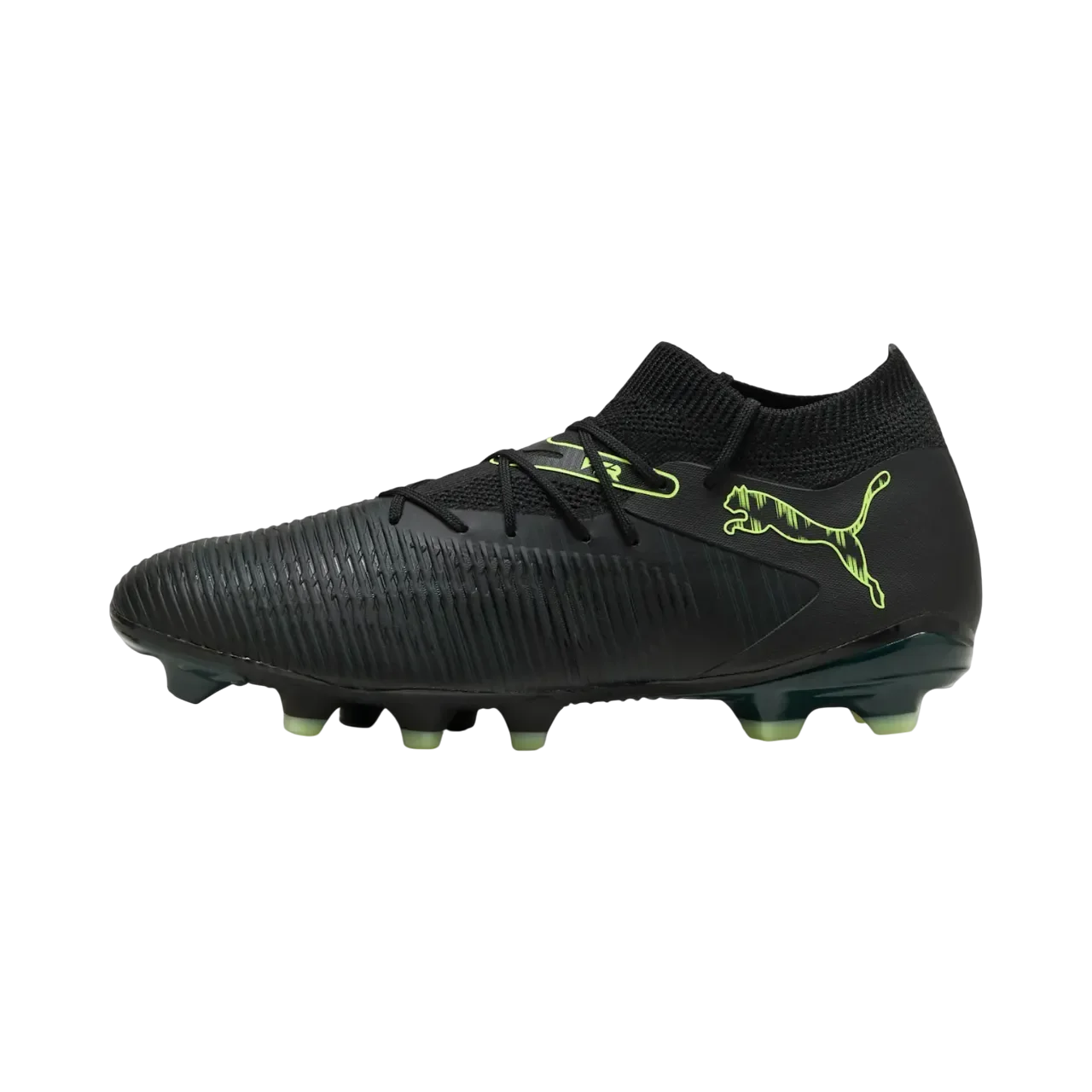 Puma Future 8 Match Fg/ag Football Boots Unisex Black-fizzy Light-green Terrain Size 39