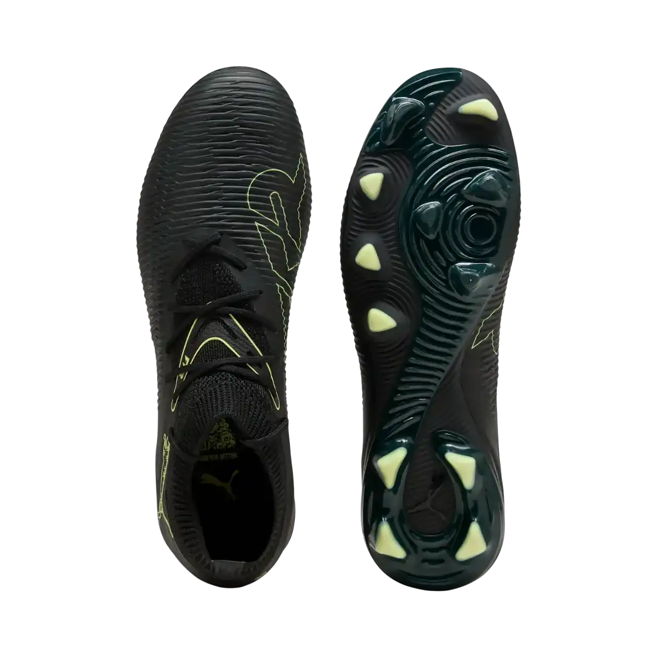 Puma Future 8 Match Fg/ag Football Boots Unisex Black-fizzy Light-green Terrain Size 39