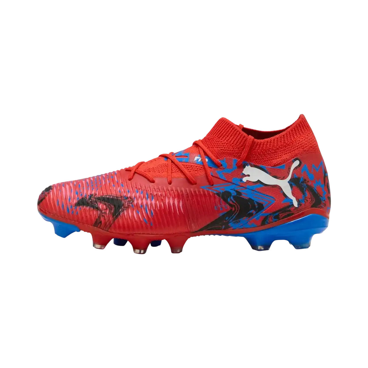 Puma Future 8 Match Playmakers Fg/ag Boots Ground Unisex Red-black-ultra Blue-pink Pixel Size 41