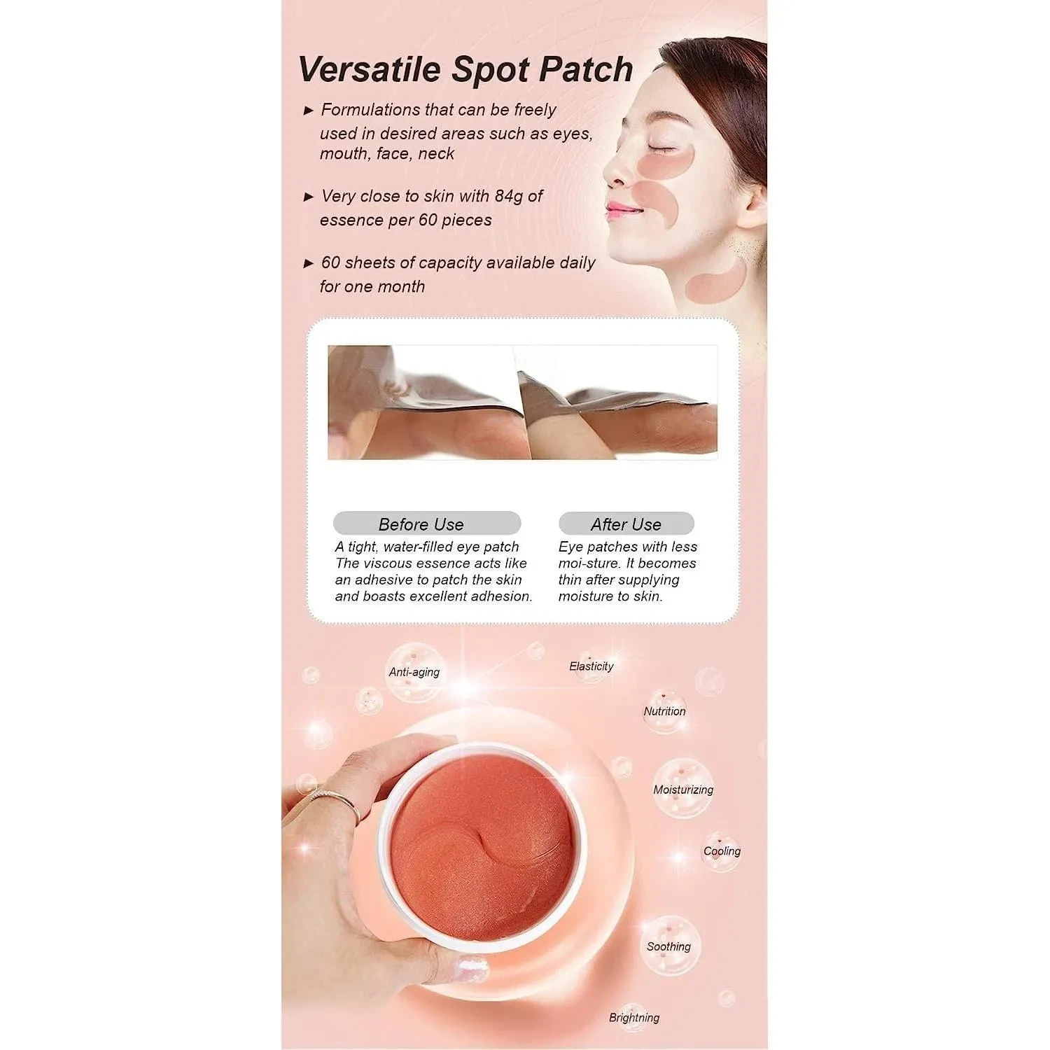 Purederm Ruby Waterfull Hydro Gel Eye Patches (60 Sheets)