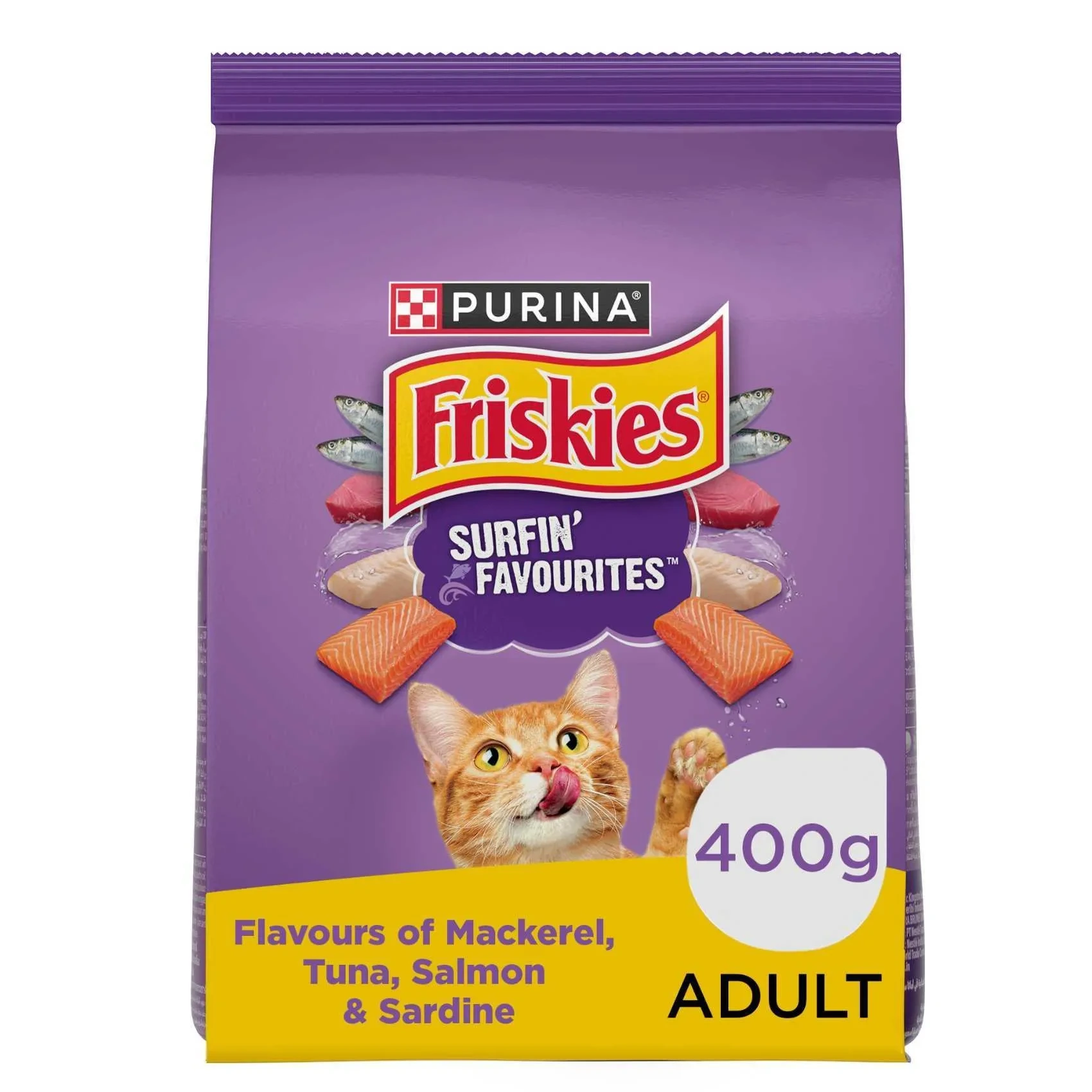 Purina Friskies Cat Food Surfin Favourites Dry Cat Food 400g