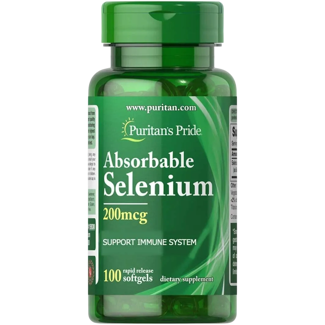 Puritans Pride Absorb Selenium 200mg 100 Tablets