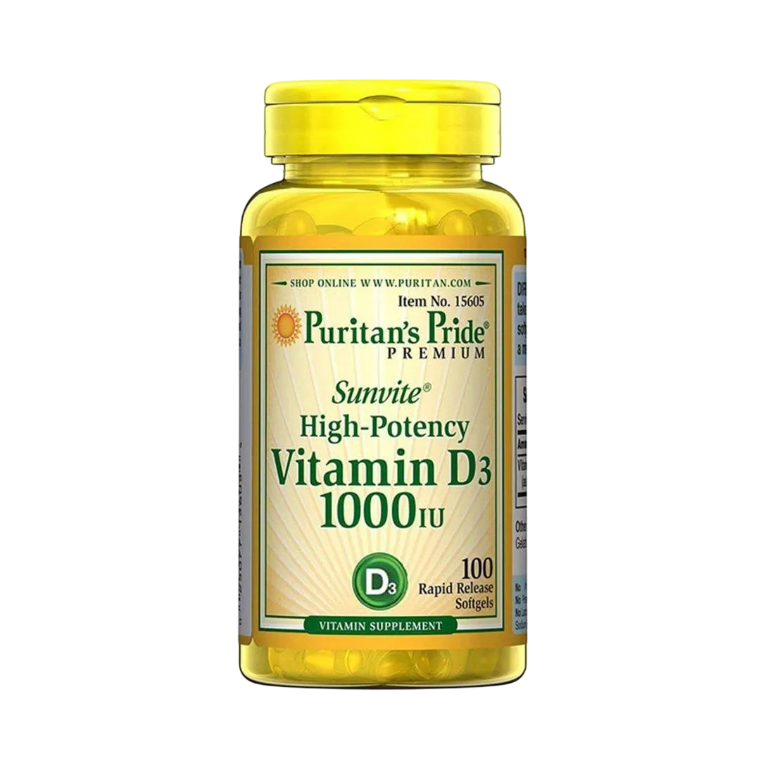 Puritans Pride Of High Potency Vitamin D3 1000iu 100 Softgels