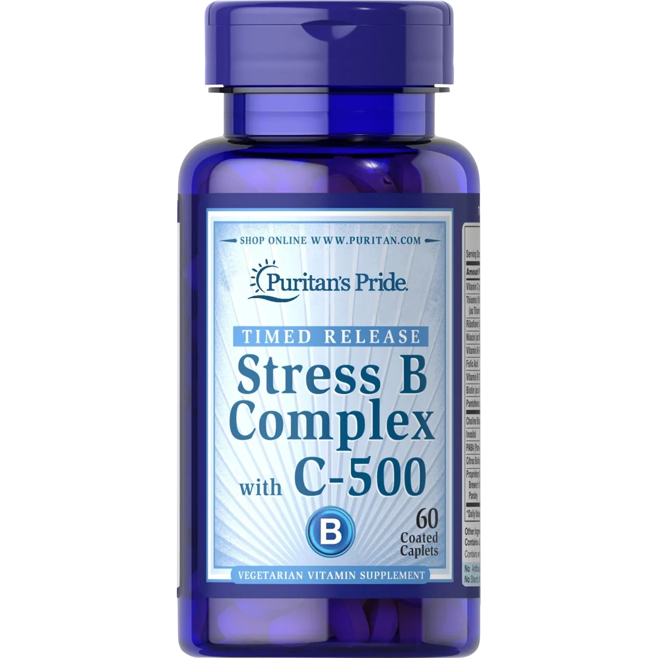 Puritans Pride Stress B Complex +vitamin C 60 Tablets