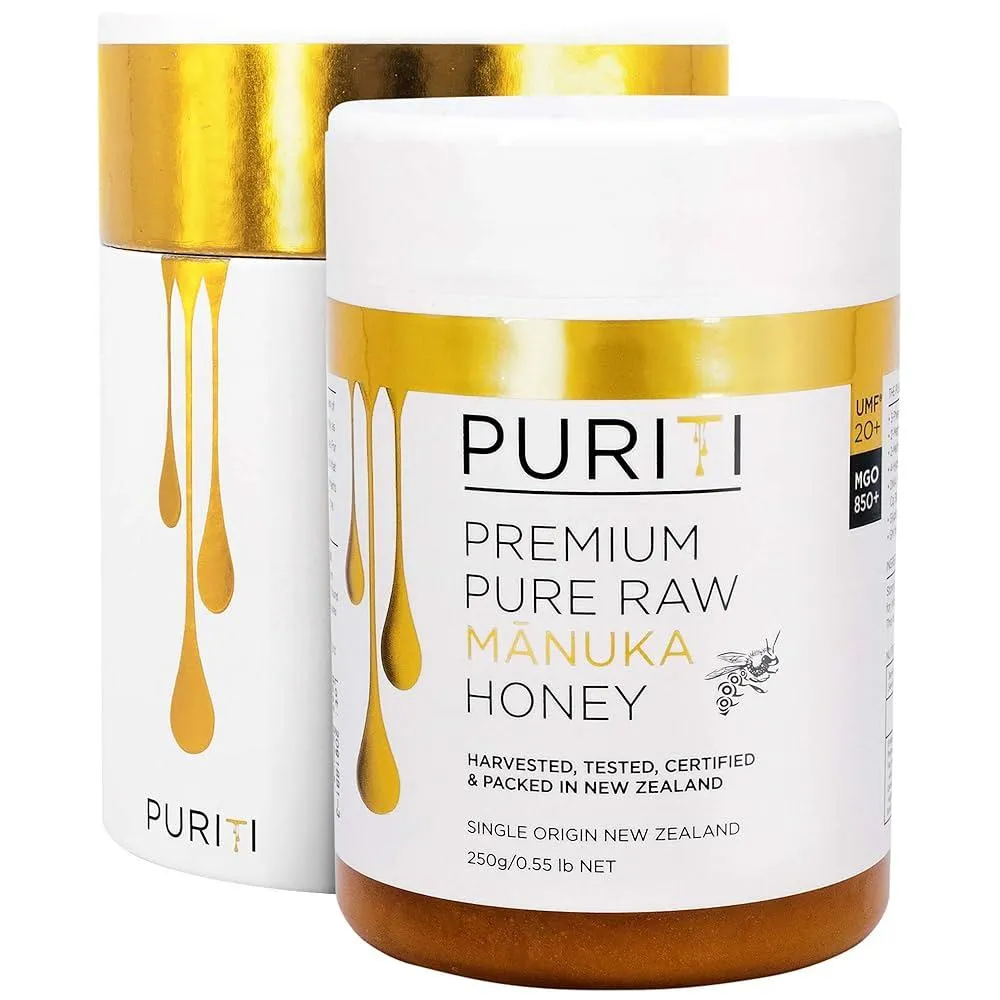 Puriti Premium Umf 20+ Mgo 850+ Pure Raw Manuka Honey 250g