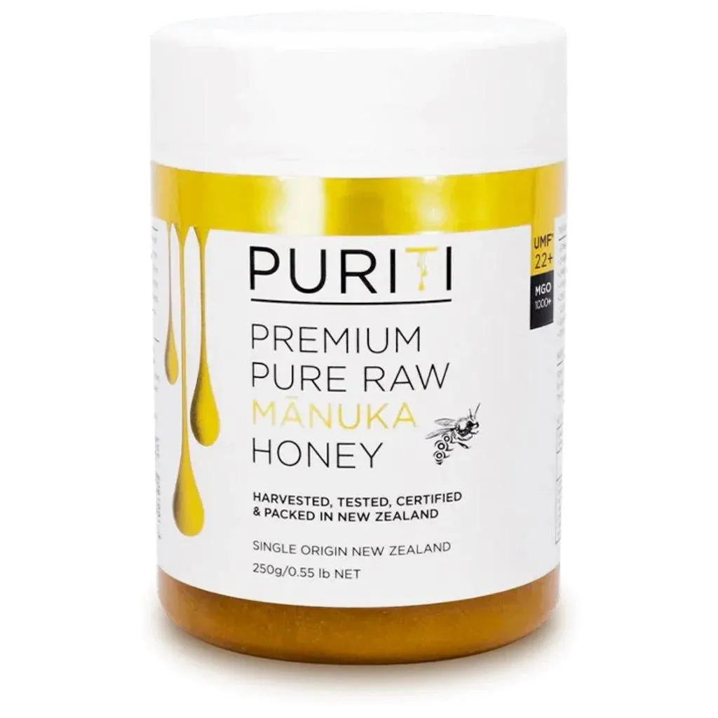 Puriti Premium Umf 22+ Pure Raw Manuka Honey 250g