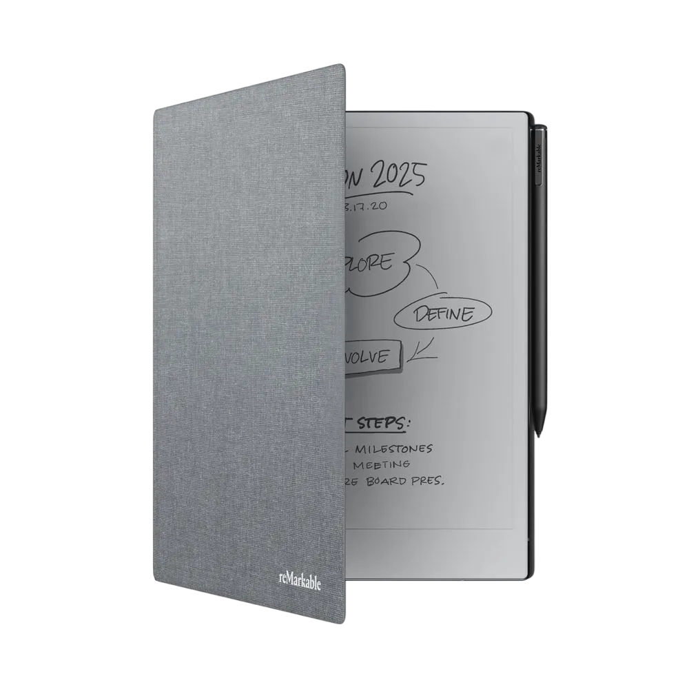 Remarkable Book Folio Polymer Weave Gray Rm314