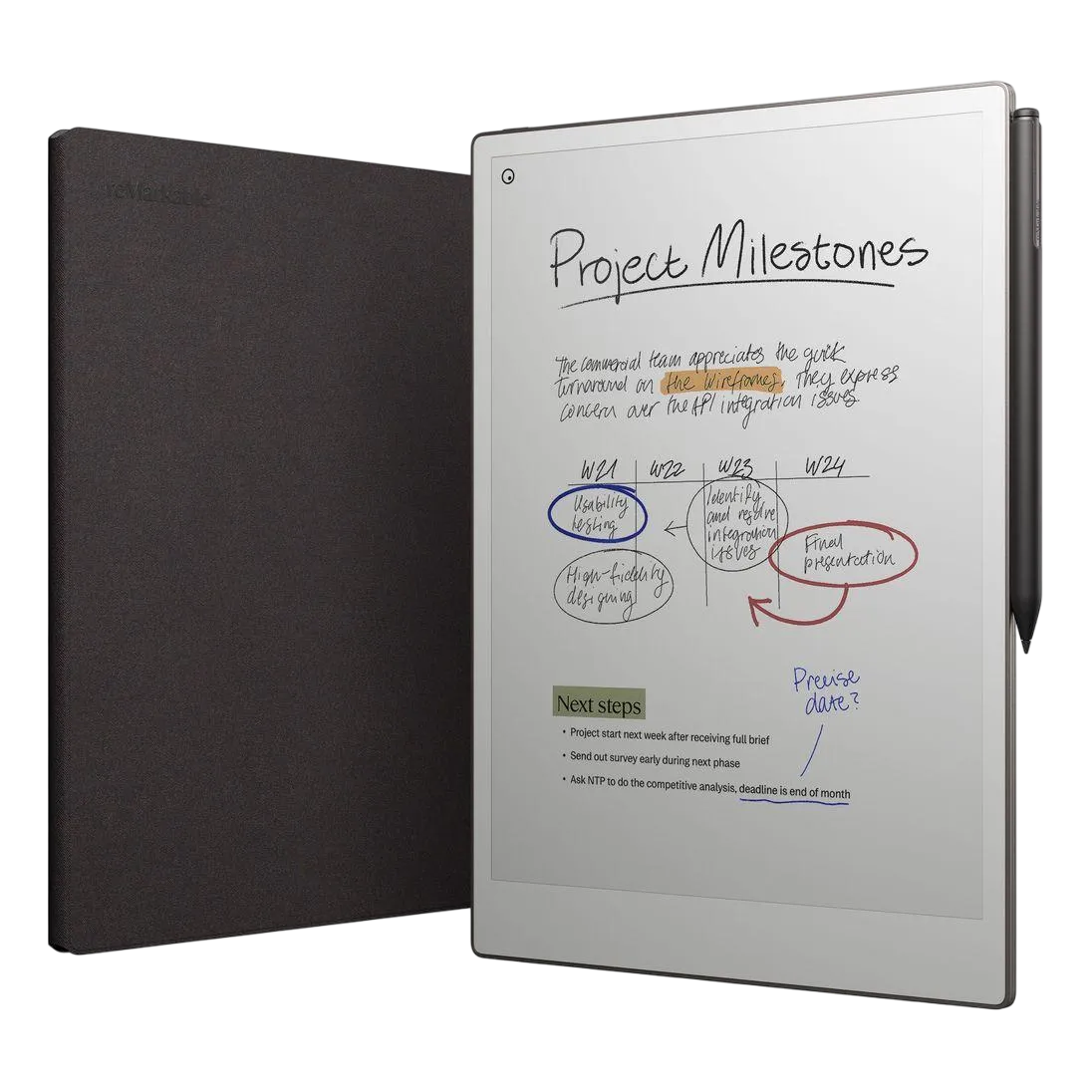 Remarkable Paperpro + Markerplus + Book Folio Pro Basalt Rm83c-1001nw