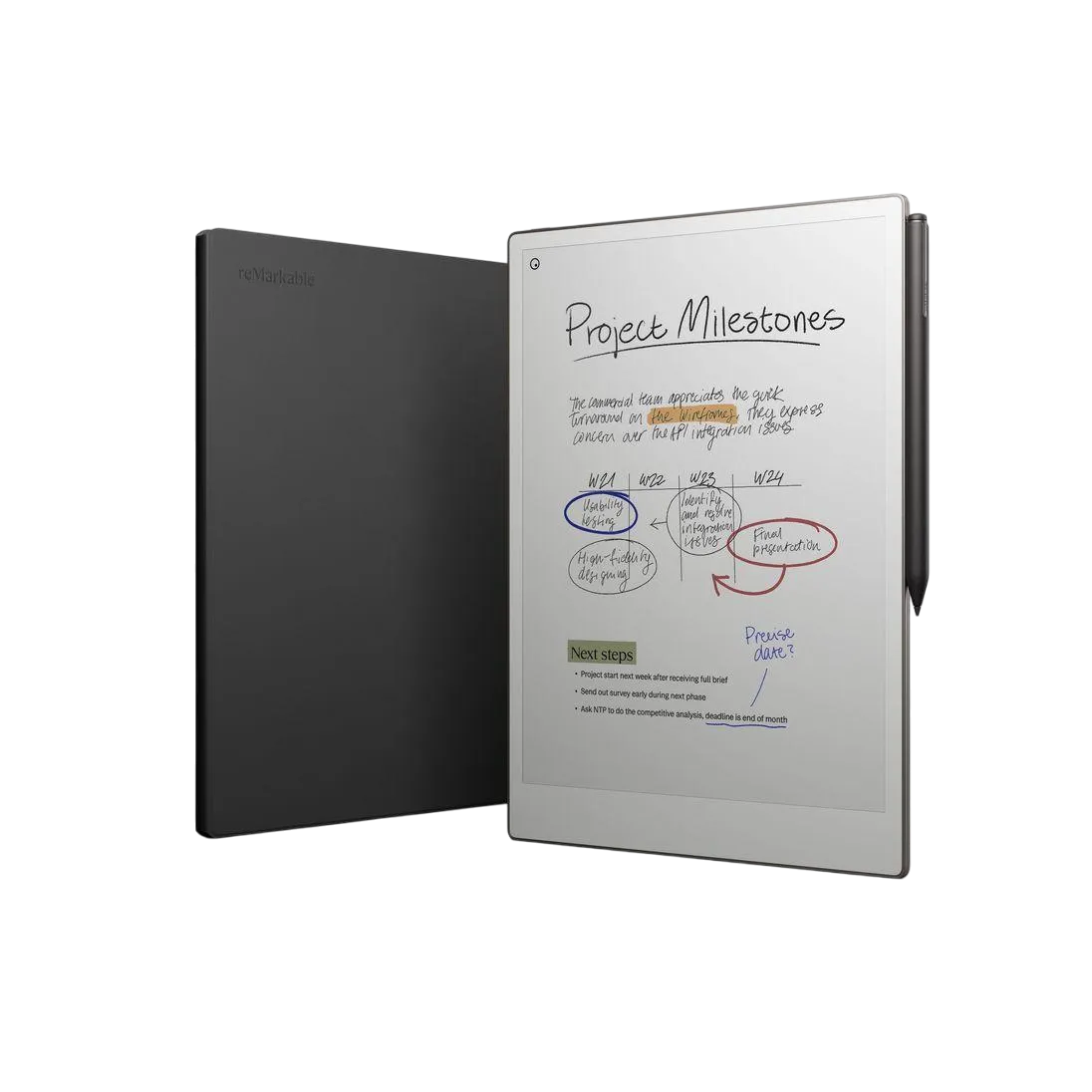 Remarkable Paperpro + Markerplus + Bookfolio Pro Leather Black Rm83c-1005nw