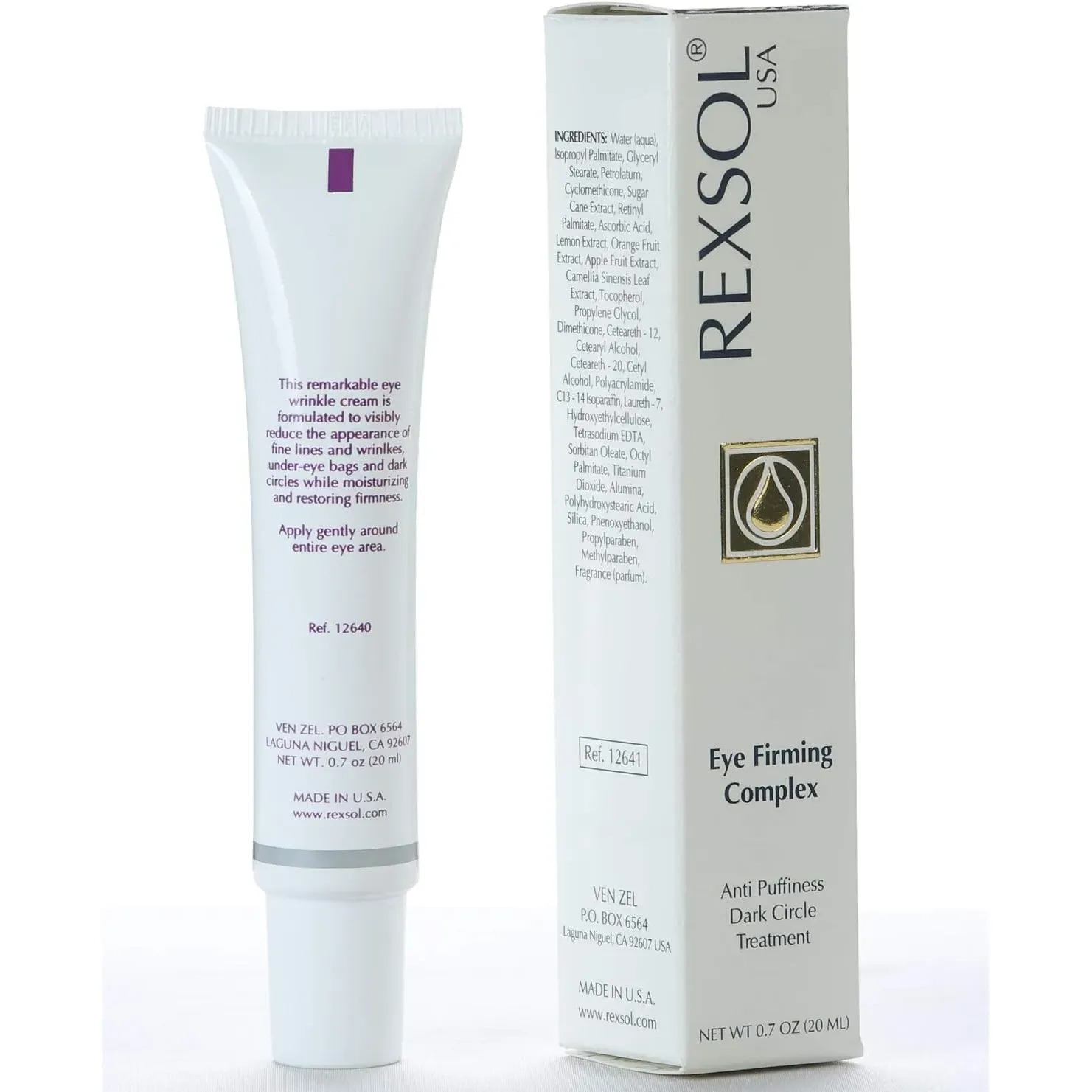 Rexsol Eye Firming Complex Anti-Puffiness & Dark Circle Treatment 20 Ml