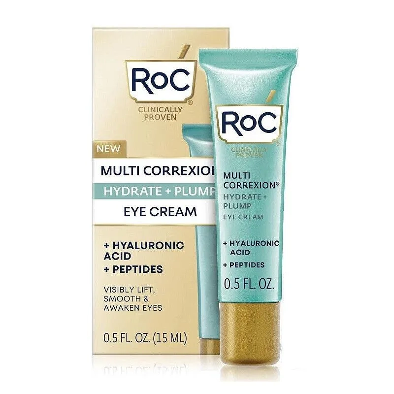 Roc Multi Correxion Hydrate + Plump Eye Cream 3-In-1 Lift And Firm The Eye Contour With Hyaluronic Acid 15Ml