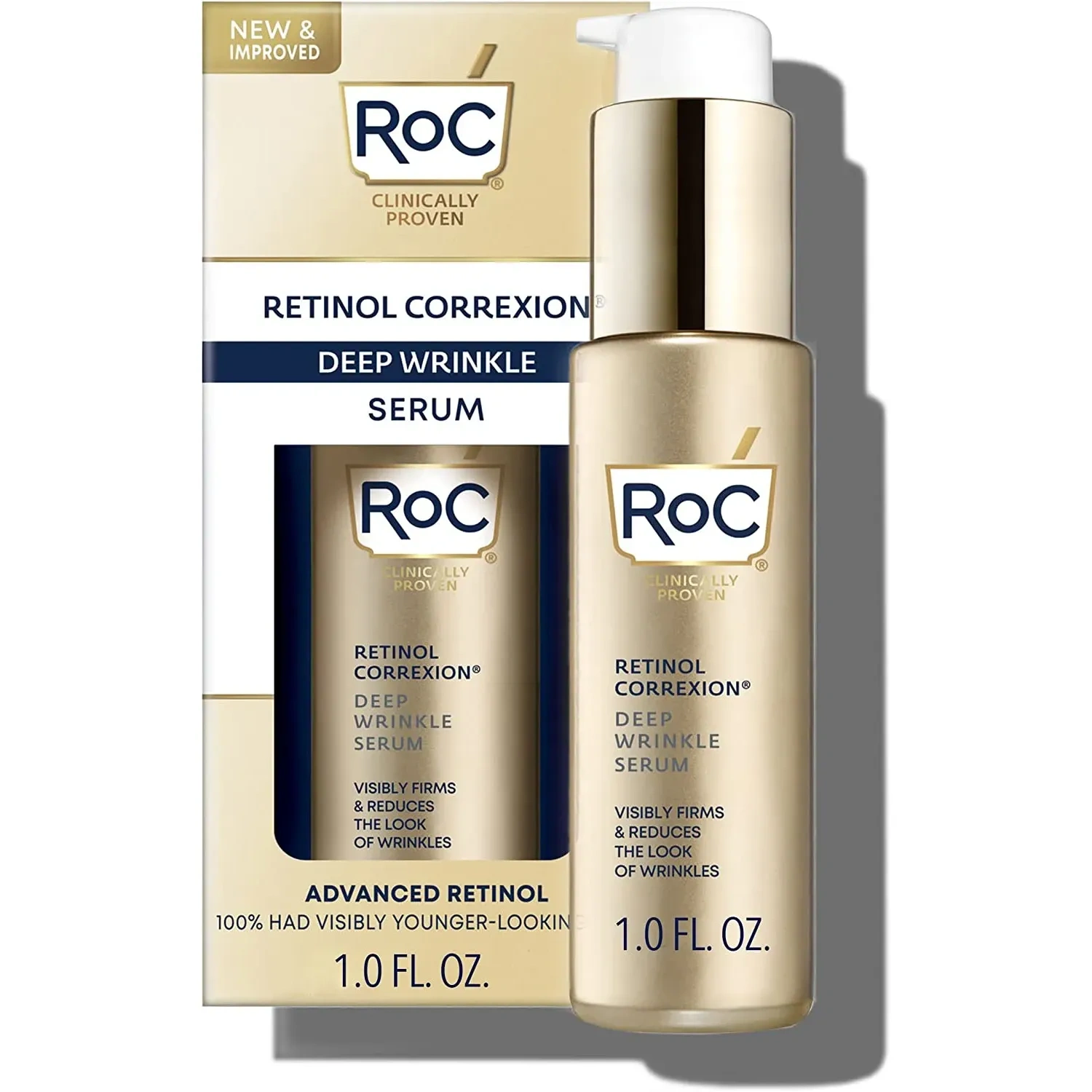 Roc Retinol Correxion Deep Wrinkle Facial Serum, Anti-Wrinkle Treatment Made With Retinol, 1 Fl. Oz
