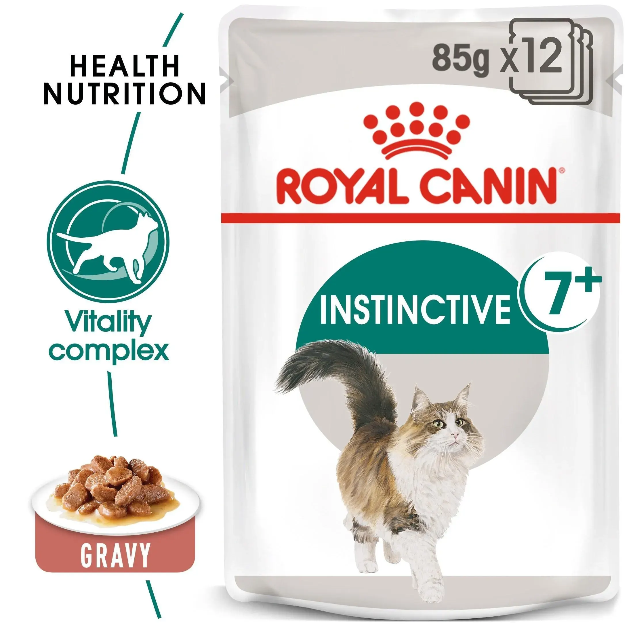 Royal Canin Feline Health Nutrition Instinctive +7 Gravy Wet Food 12's