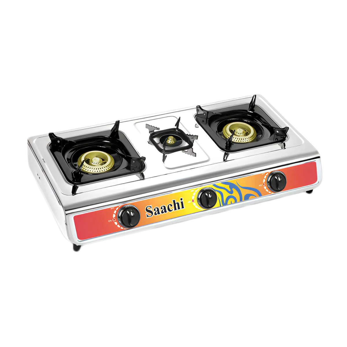 Saachi Stain Less Steel 3 Burner gas stove_NL-GAS-5224