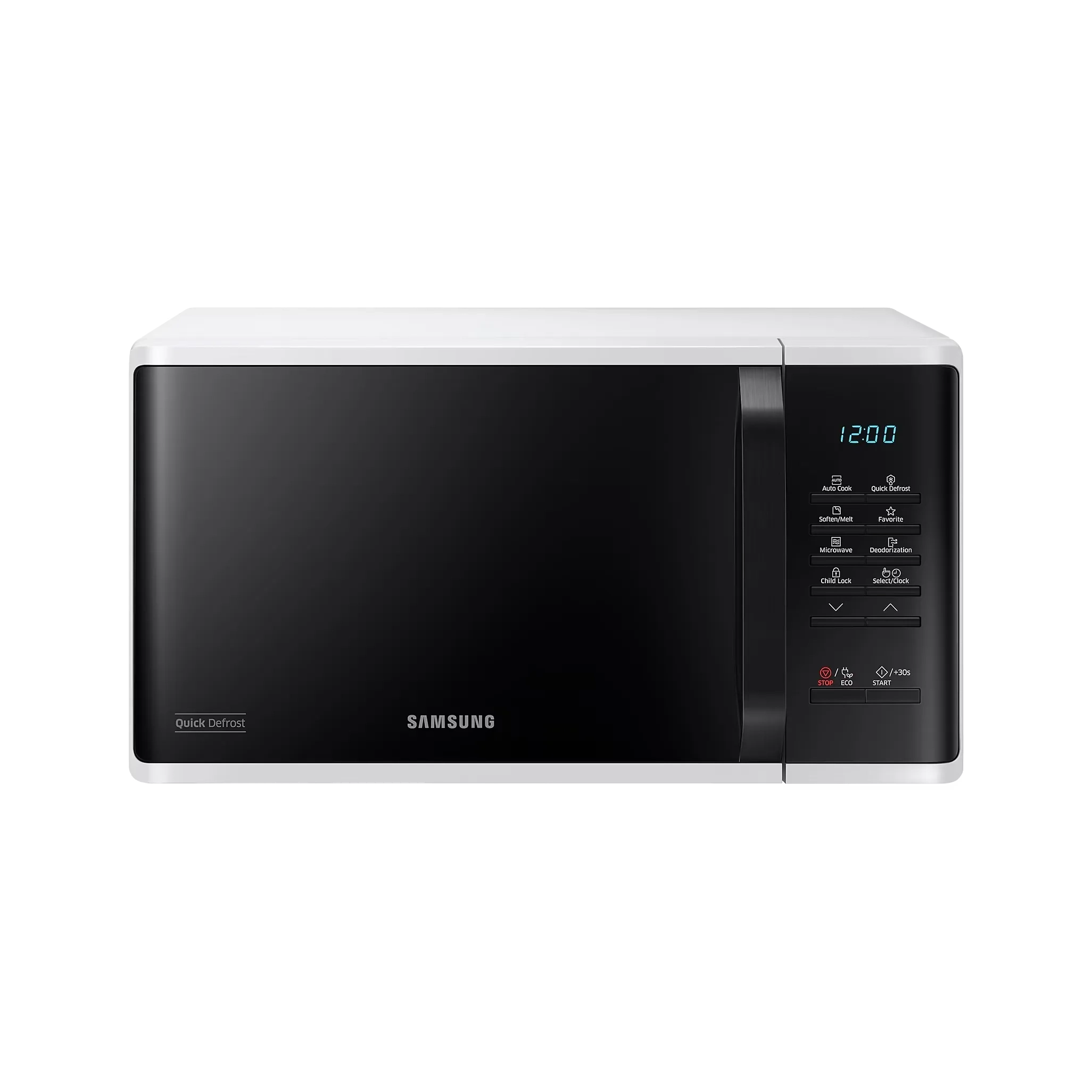 Samsung 23 Liters Solo Microwave With Quick Defrost White MS23K3513AW