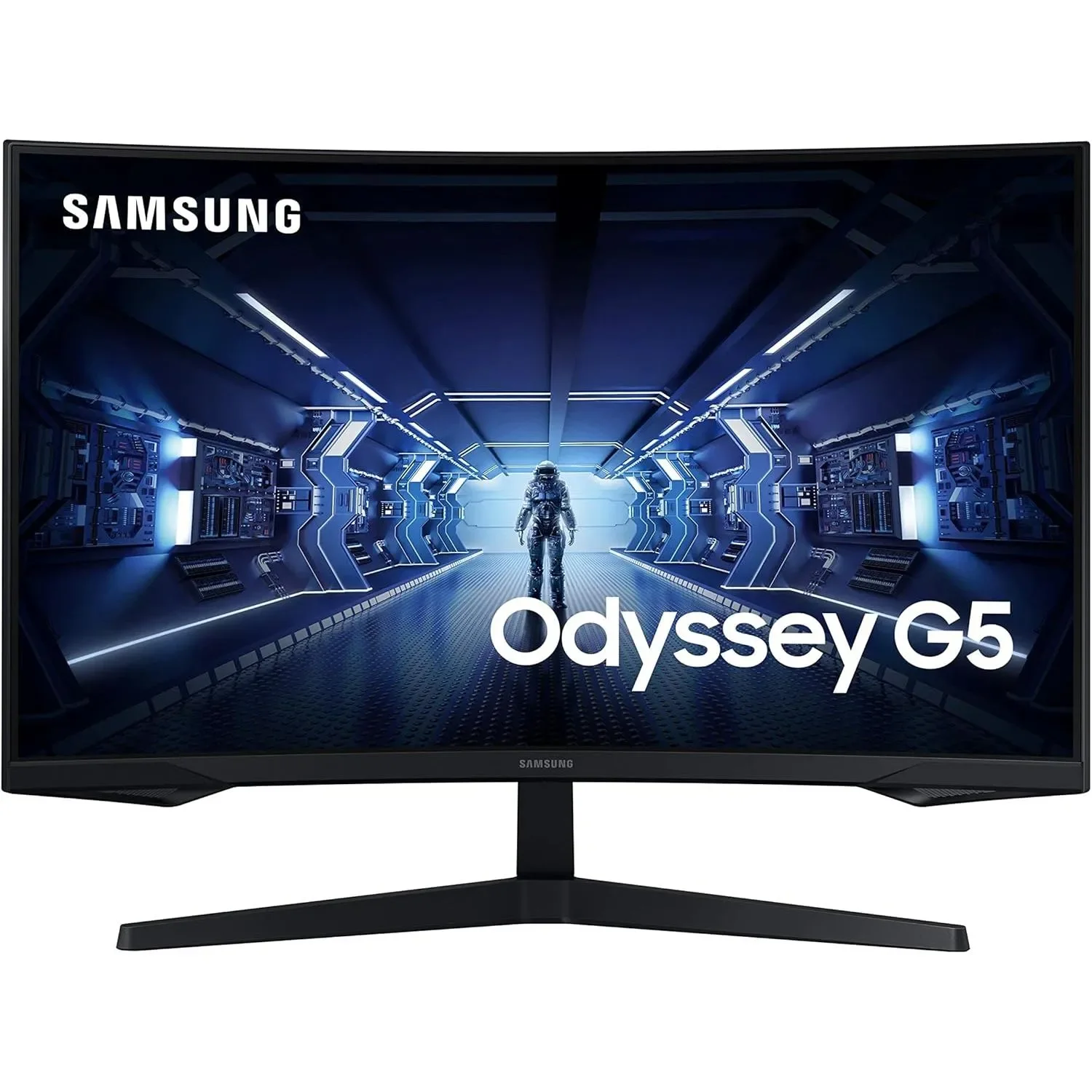 Samsung 27" Odyssey G5 Lc27g55, 1000r Curved Gaming Monitor, Lc27g55tqbmxue, Black
