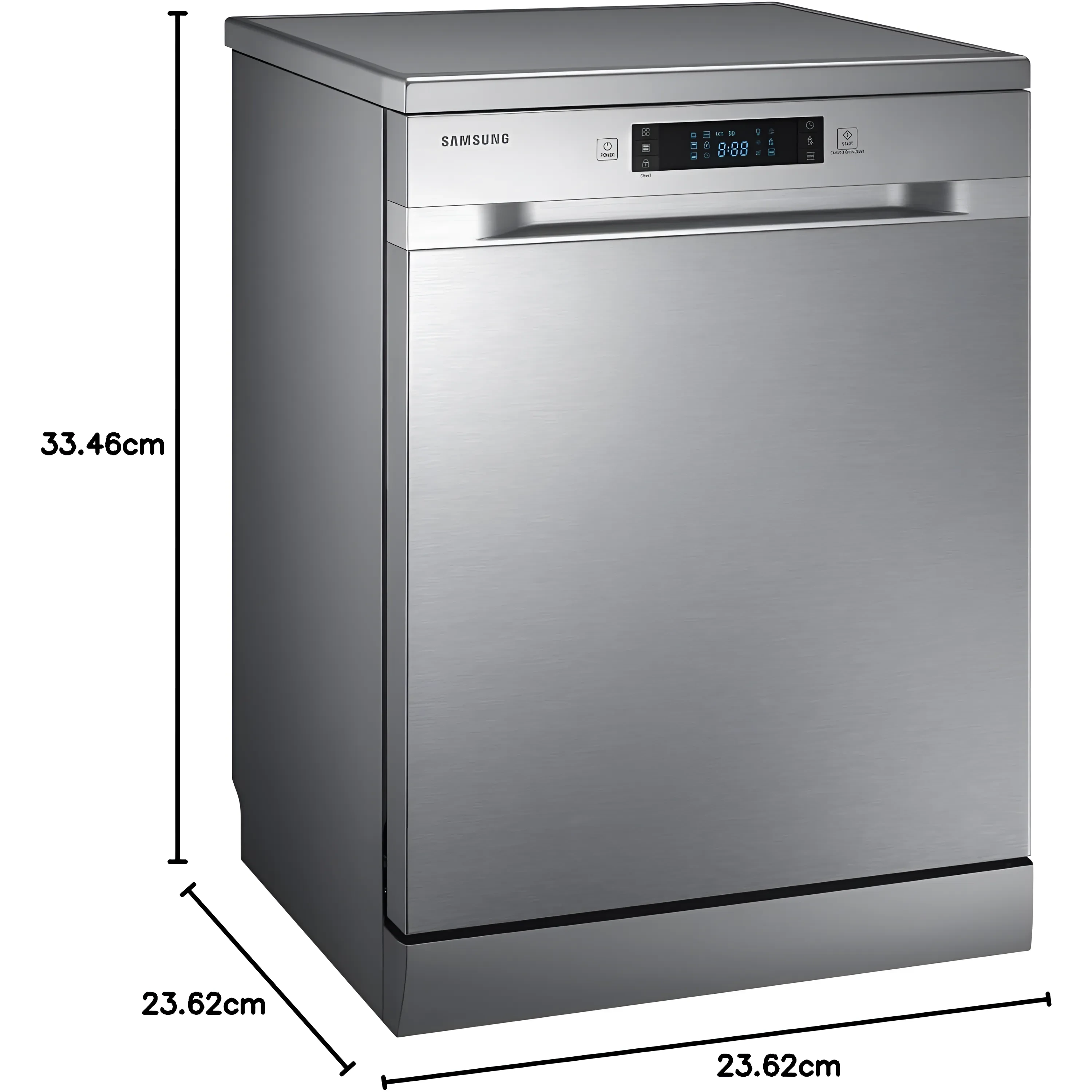 Samsung Freestanding Dishwasher 6 Programmes 13 Place Setting, Silver, Dw60M6040Fs