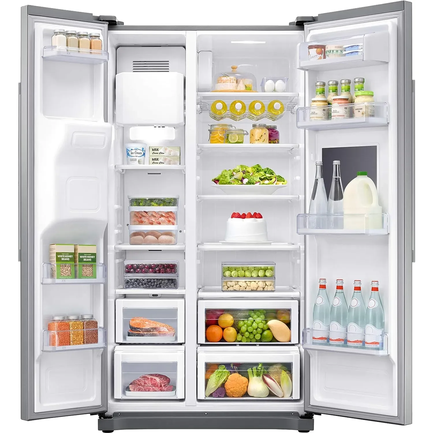 Samsung Side by Side Refrigerator 501L Net Capacity RS50N3913SA/EU