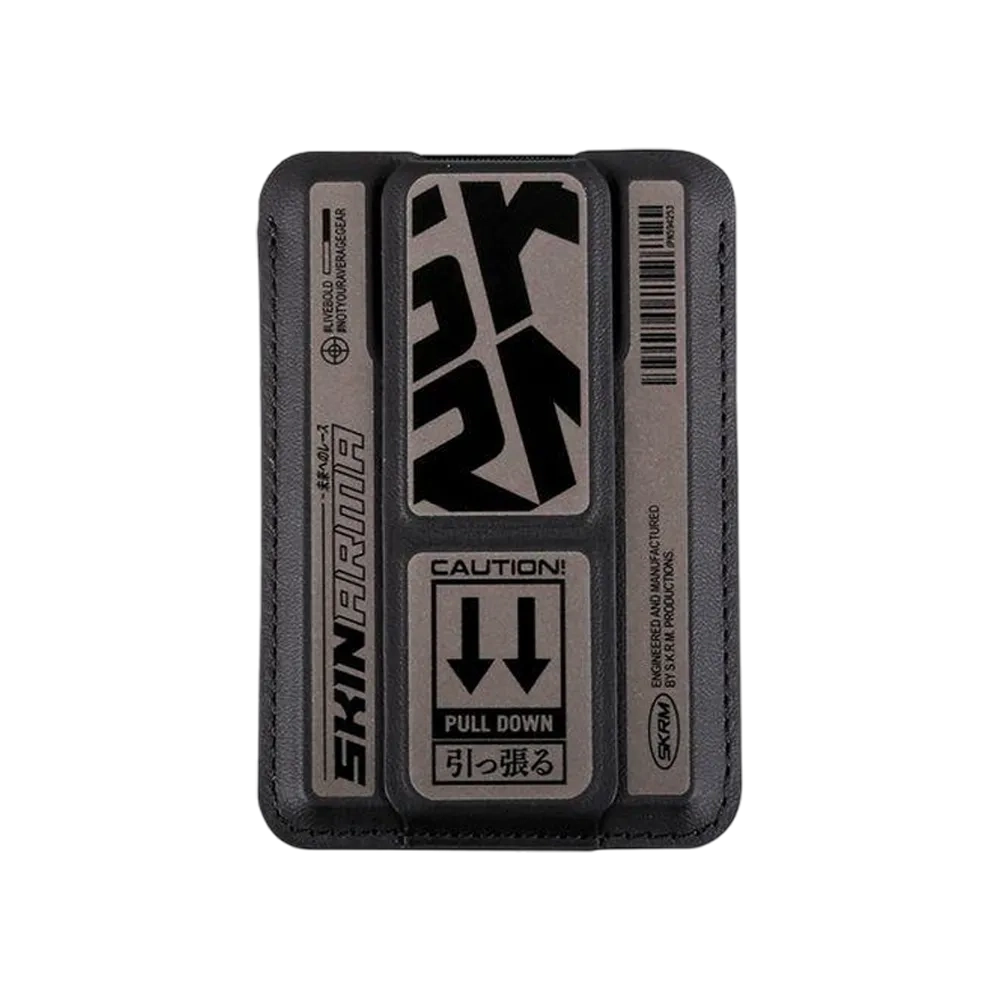 Skinarma Mag-charge Card Holder With Grip Stand Kado Kira Kobai Gunmetal Sk-kado-kiragmt