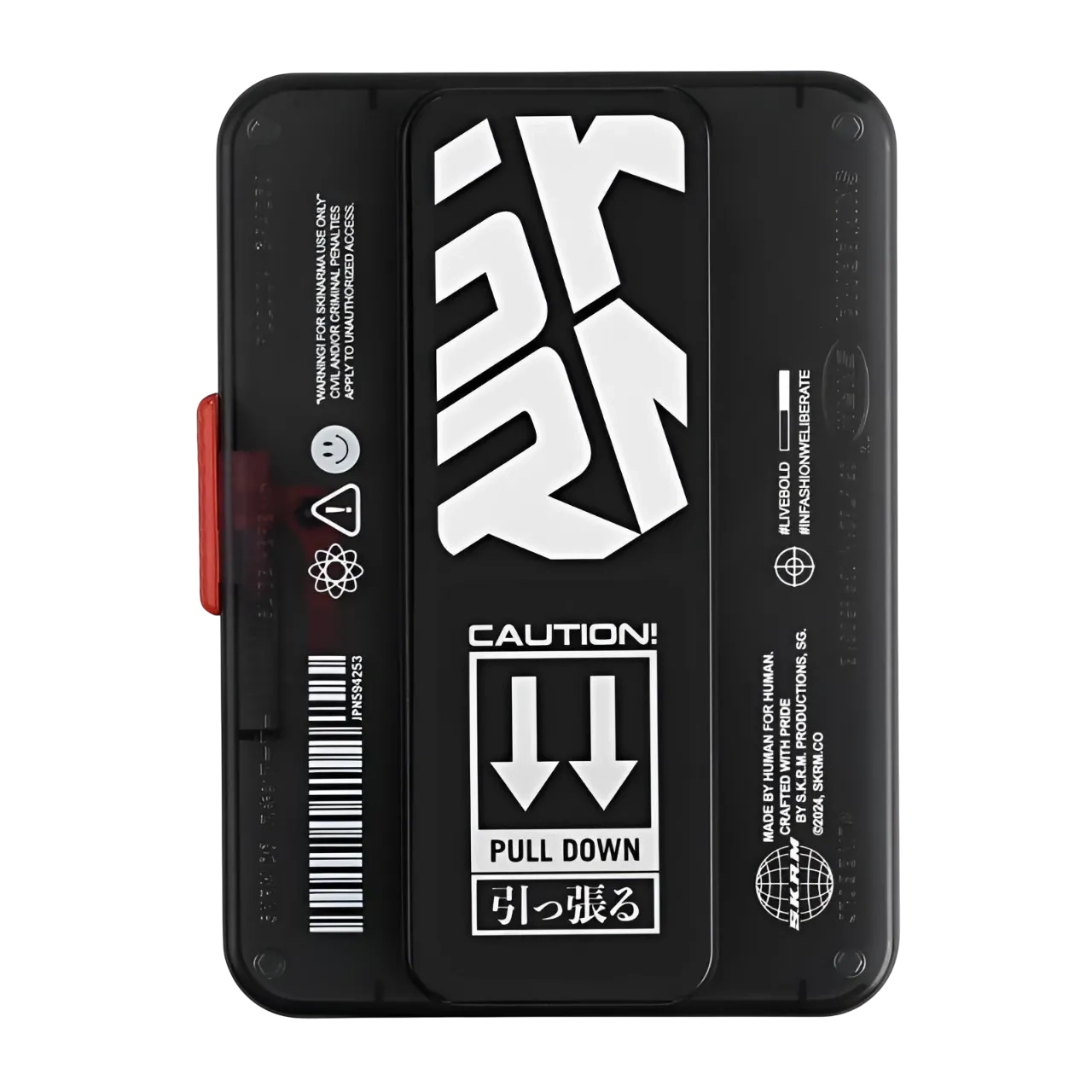 Skinarma Phaze Mirage Magnetic Cardholder Black Sk-mirage-phblk