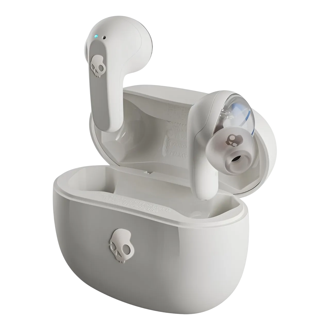 Skullcandy Rail True Wireless Earbuds, Bone/orange Glow, S2rlw-q751
