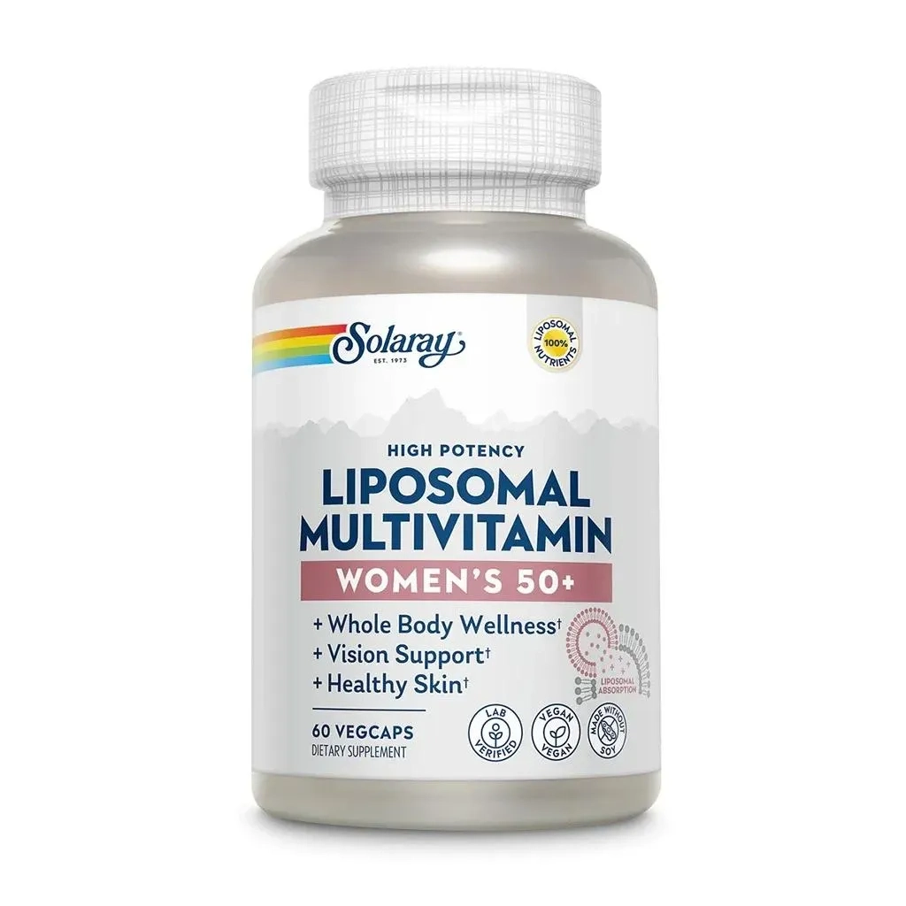 Solaray Women's 50+ Liposomal Multivitamin Vegetarian Capsules For Whole Body Wellness, Pack Of 60's