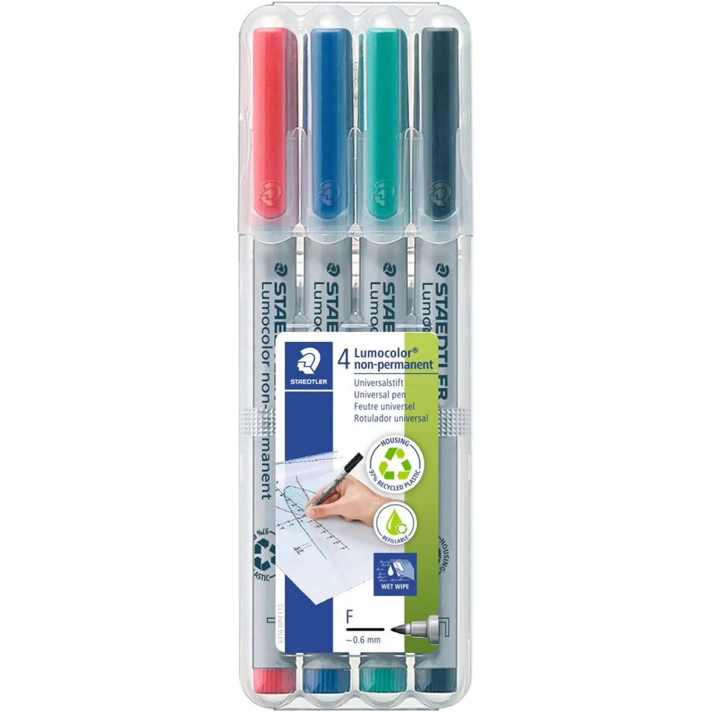 Staedtler Permanent Markers, Std313wp4a6, Pack Of 4 Pens