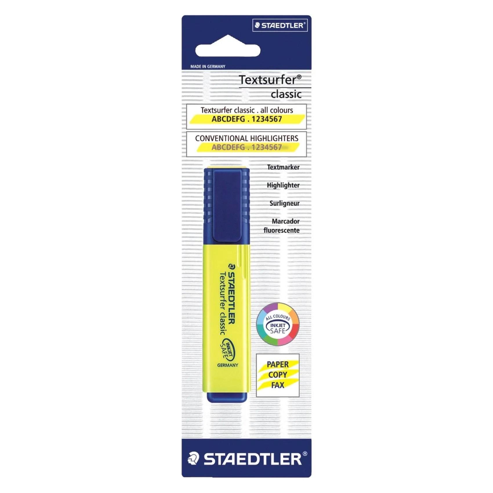 Staedtler Textsurfer Classic Highlighter Blister Yellow