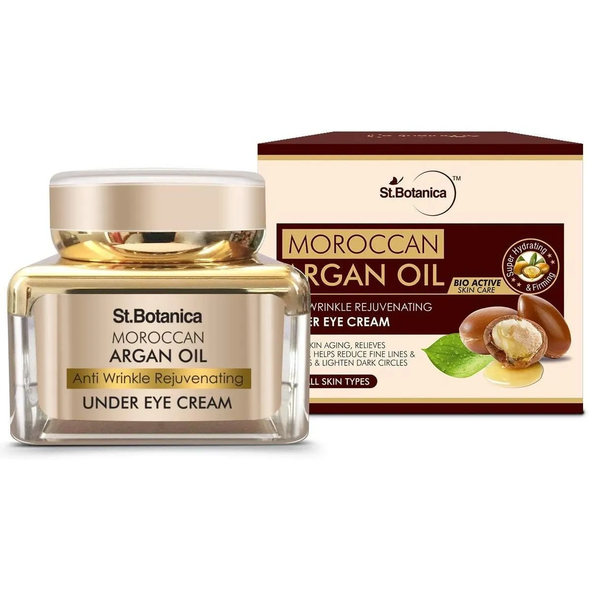 Stbotanica Moroccan Argan Oil Anti Wrinkle Rejuvenating Under Eye Cream, 30G