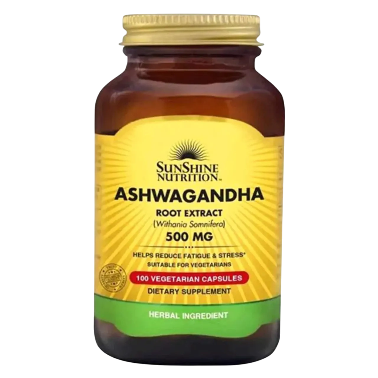 Sunshine Nutrition Ashwagandha Vegetarian Capsules 500mg 100 Pcs