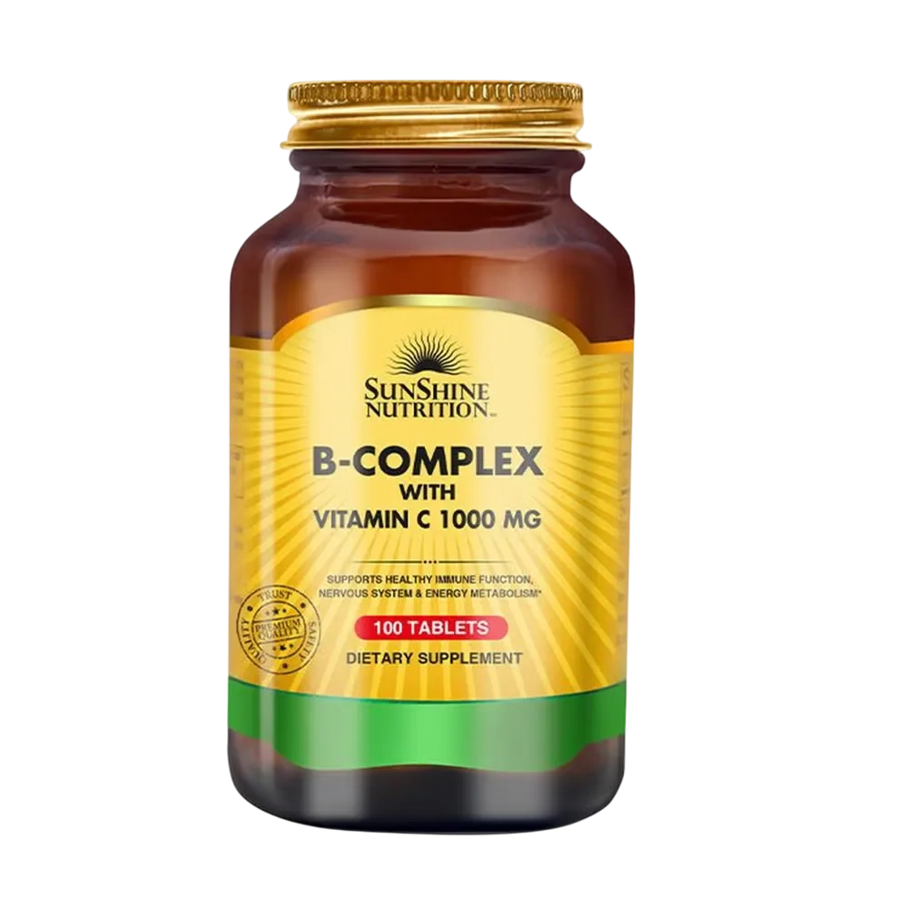 Sunshine Nutrition B Complex With Vitamin C 1000mg 100 Tabs