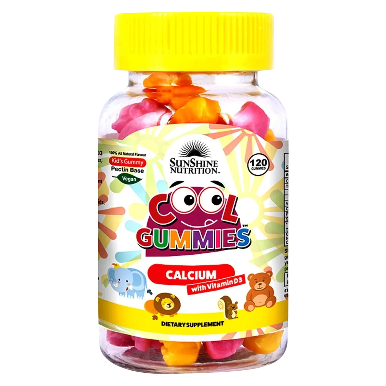 Sunshine Nutrition Cool Gummies Calcium With Vitamin D3 60 Tablets