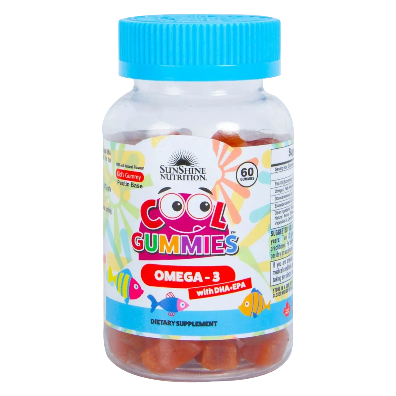 Sunshine Nutrition Cool Gummies Omega3 With Dha/epa 60 Tablets