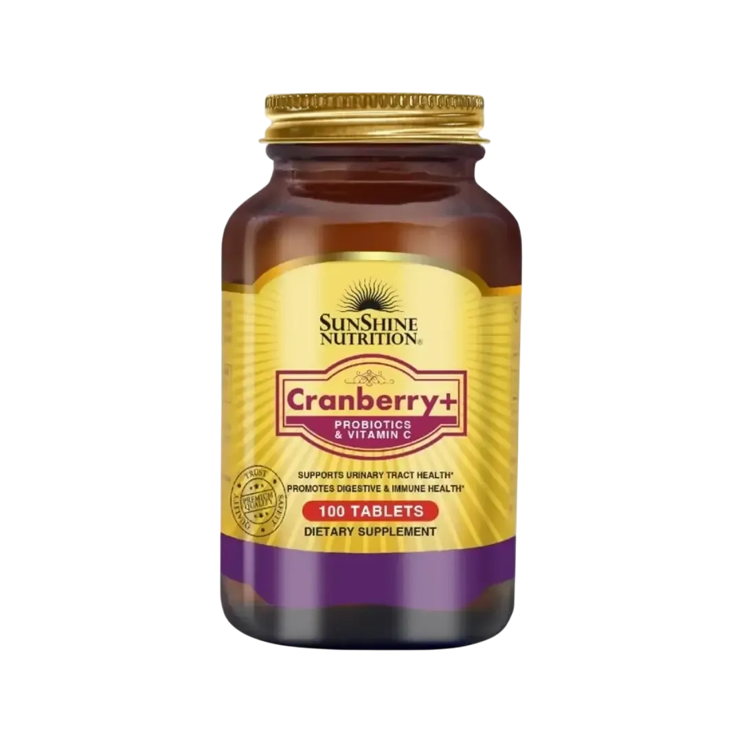 Sunshine Nutrition Cranberry+ Probiotics & Vitamin C 100 Tabs