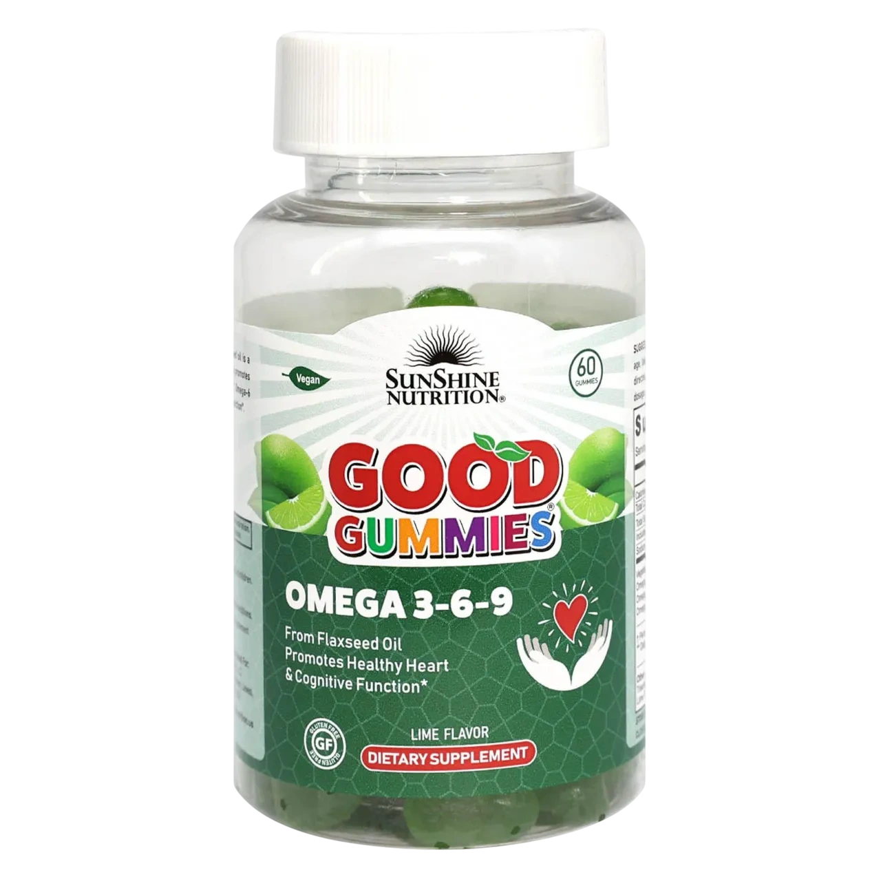Sunshine Nutrition Good Gummies Omega 3-6-9 Lime Flavour Dietary Supplement 60 Tablets