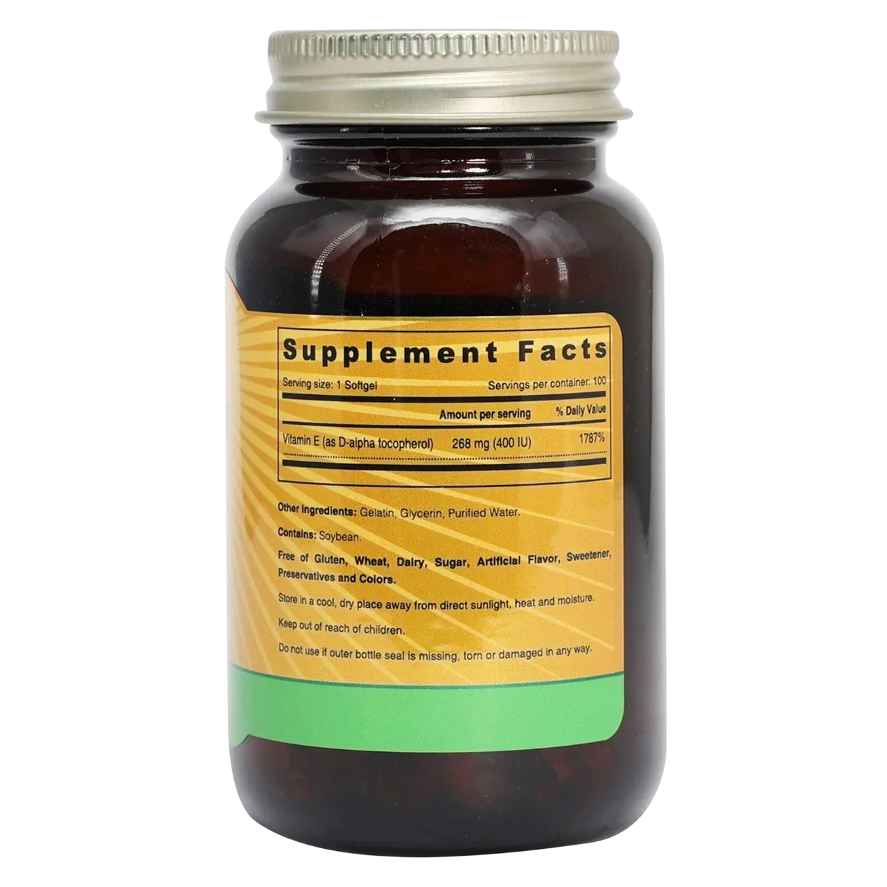 Sunshine Nutrition Natural Vitamin E 400 Iu Softgel 100 Tablets