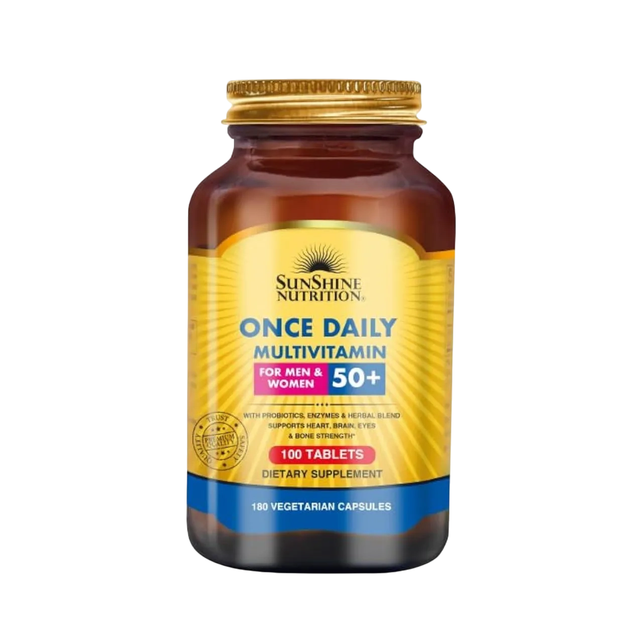 Sunshine Nutrition Once Daily Multivitamin Men & Women 50+ 100 Tablets