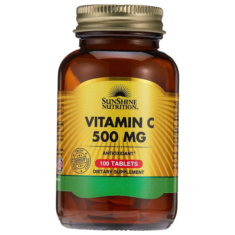 Sunshine Nutrition Vitamin C 500mg With Rosehips 100 Tab
