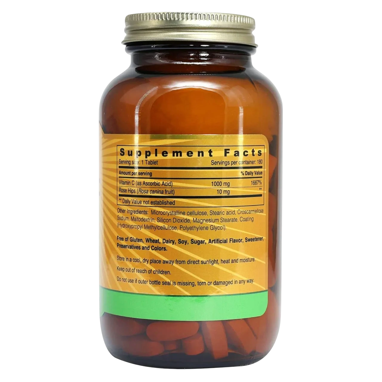Sunshine Nutrition Vitamin C With Rose Hips 1000mg 180 Tablets