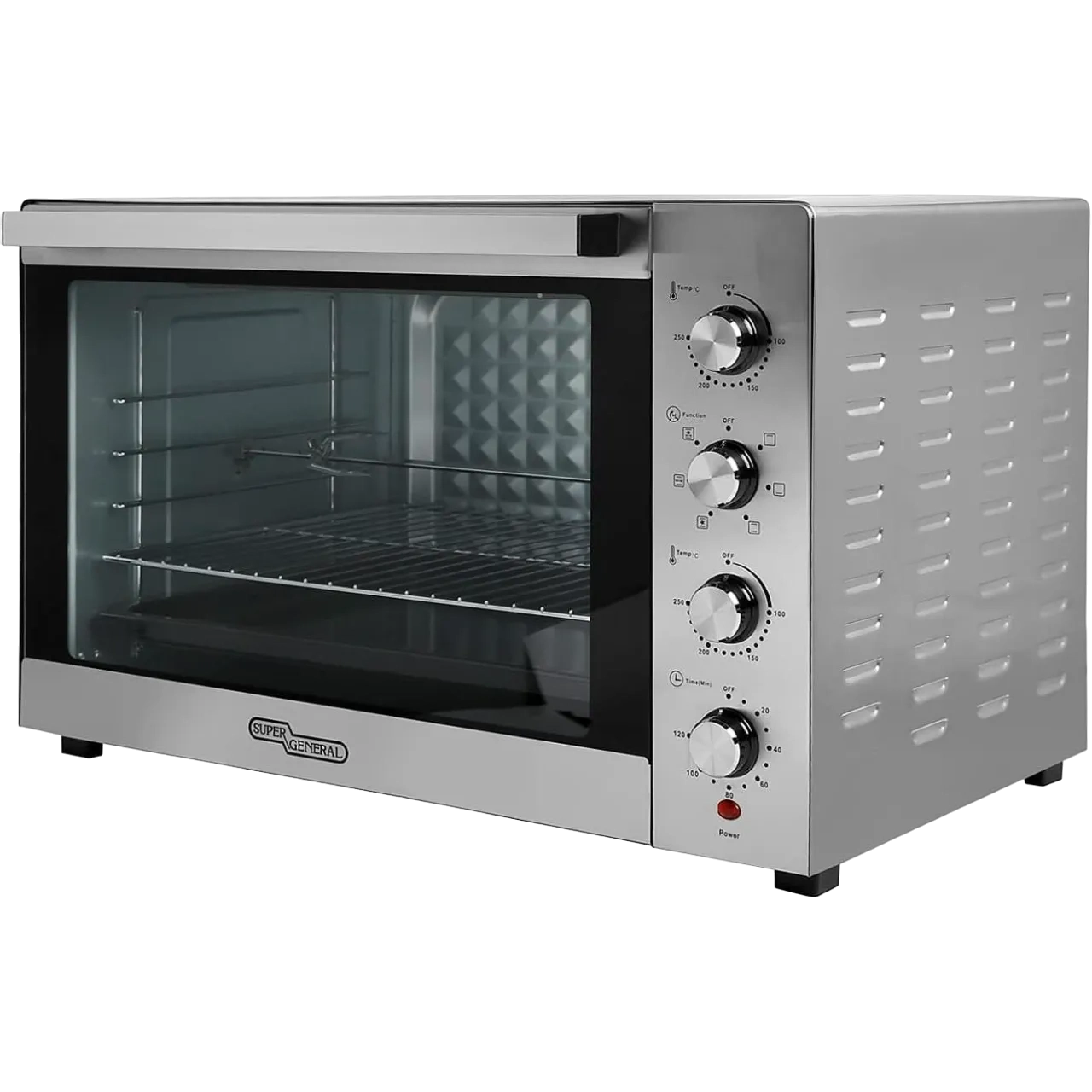 Super General 100 Liter Stainless Steel Electric Oven, Silver Sgeo-101-Trc