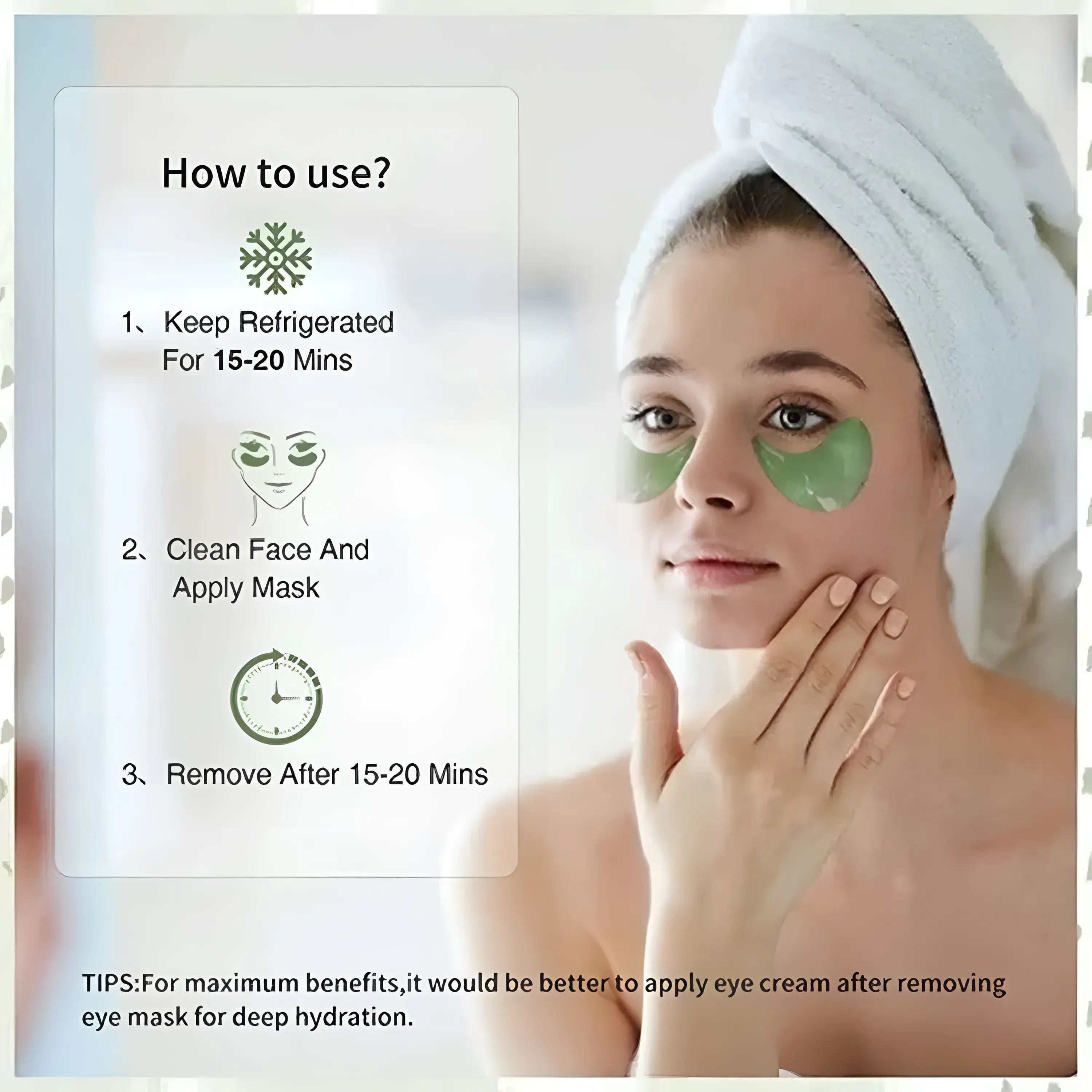 Syosi Seaweed Wrinkle Removal Tightening Eye Mask,Collagen Eye Mask Patches,Tightening Skin Eye Mask 60Pcs