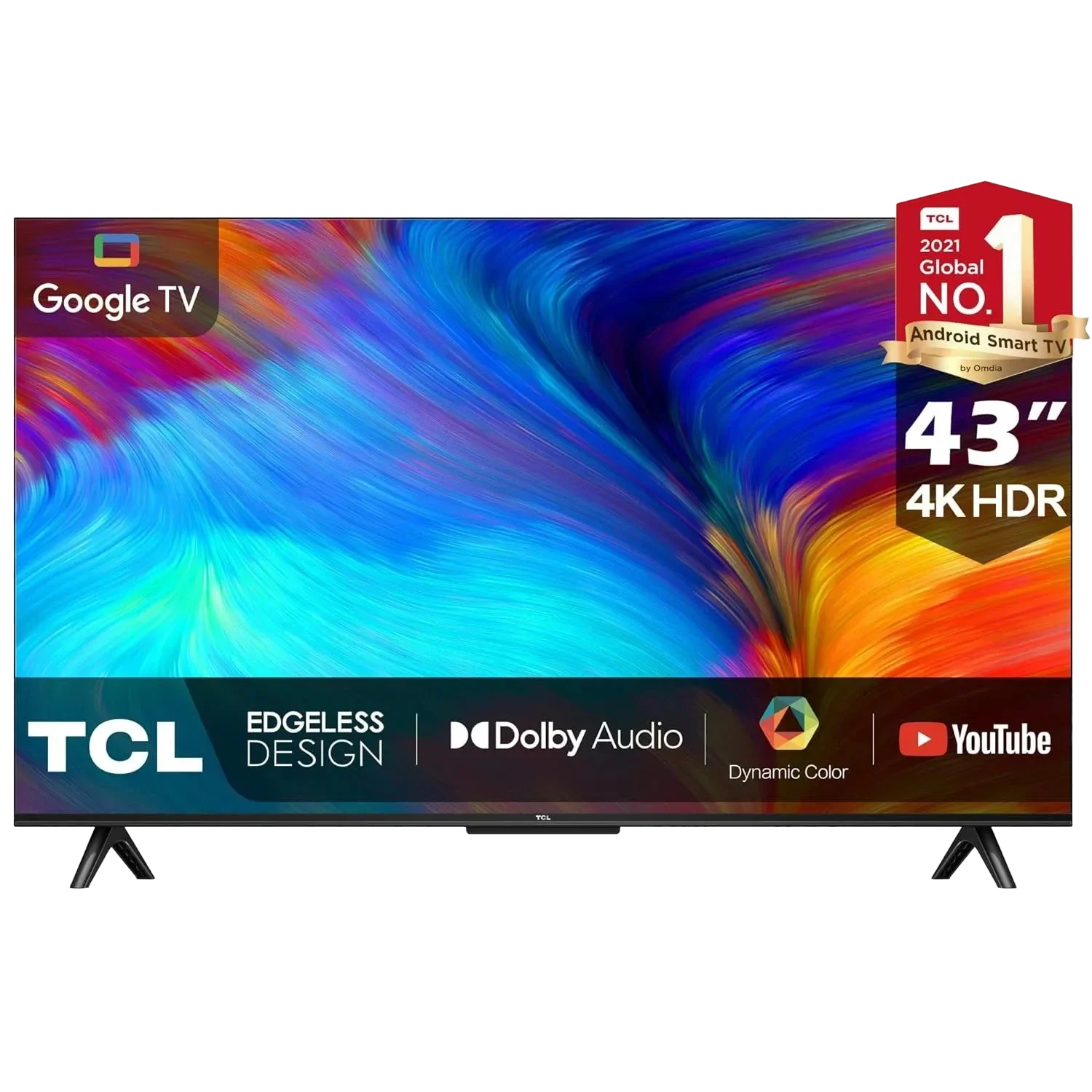 TCL Led Tv 43 Inch, Uhd Smart Google Tv 43P637