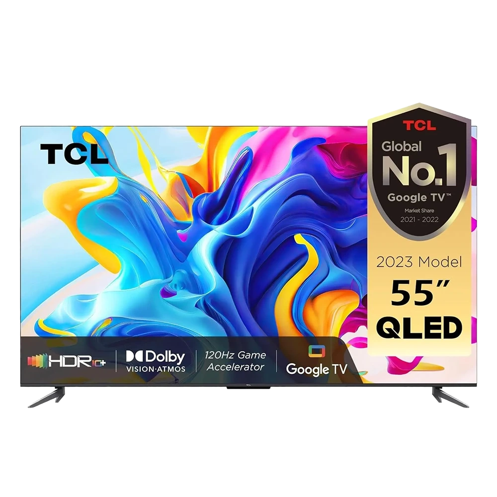 TCL Q-Led Tv 55 Inch, 4K Qled Google Smart Led Tv 55C645