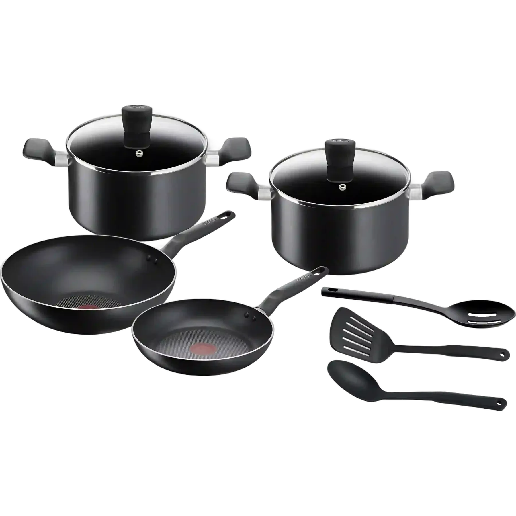 Tefal Aluminum Super Cook Non-Stick Cookware Set 9 Pcs Black B459S984