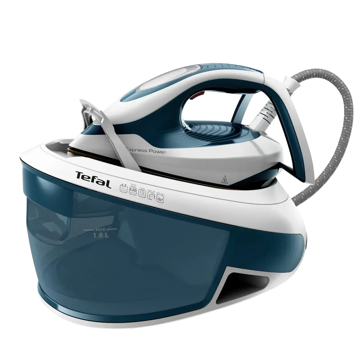 Tefal Express Power Steam Ironing Station 6.2 Bar Pressure 1.8L Container 1800W, SV8111