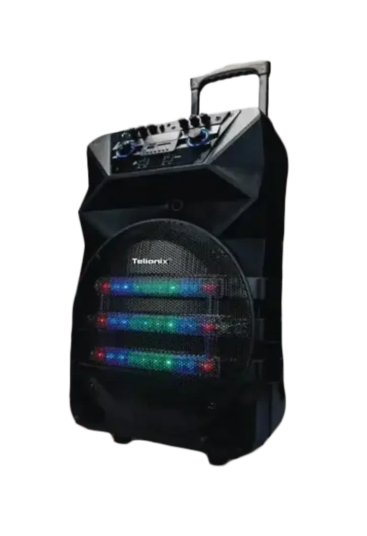 Telionix 12 inch Rechargeable Party Speaker, Power Color Lights, with Bluetooth_TMS4799