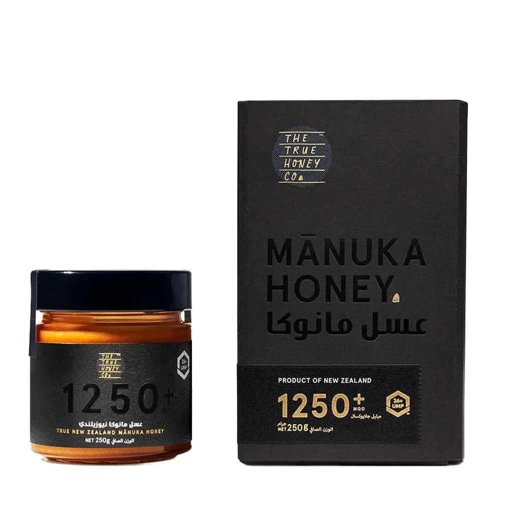 The True Honey Co. Manuka Honey 1250+ Mgo & 26+ Umf 250g