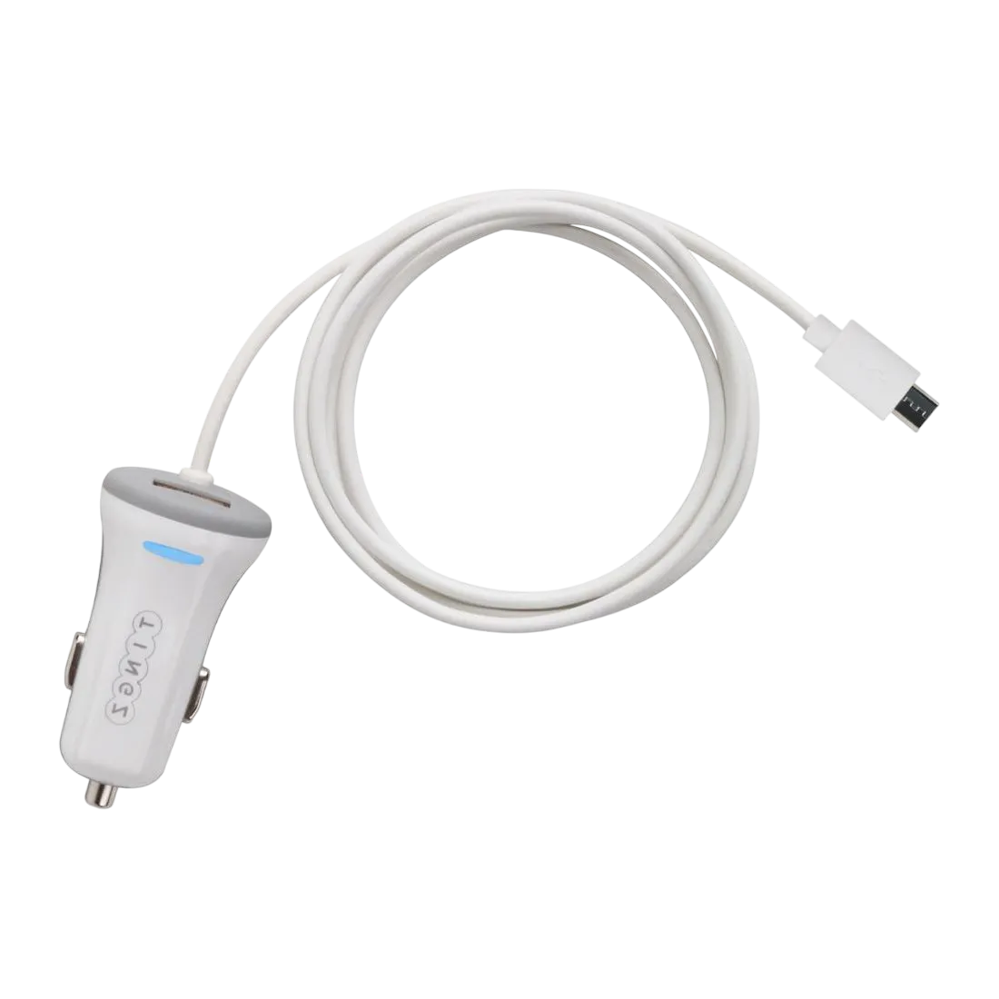 Tingz My Car Charger 3.4a White Car Charger With Micro Cable Tccd34m-w