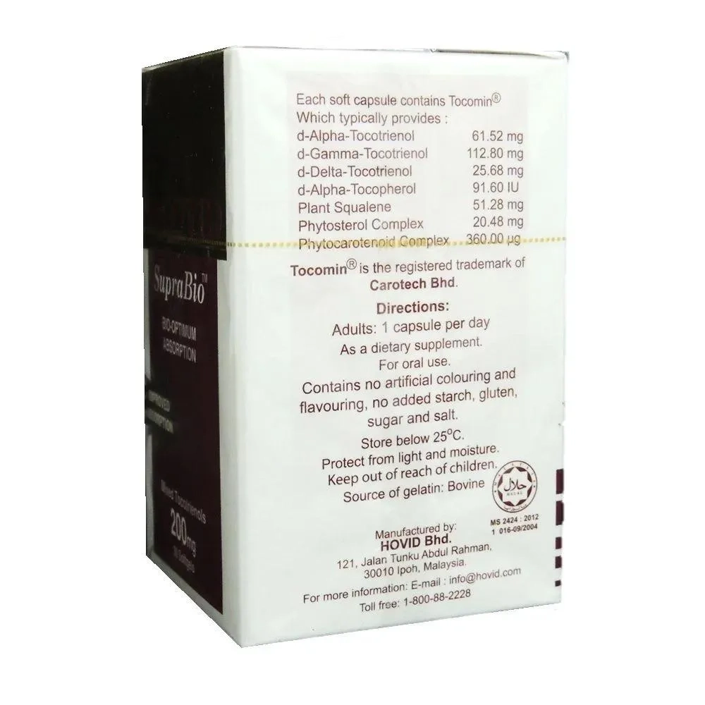 Tocovid Suprabio 200mg Softgels With Vitamin E, Pack Of 30's